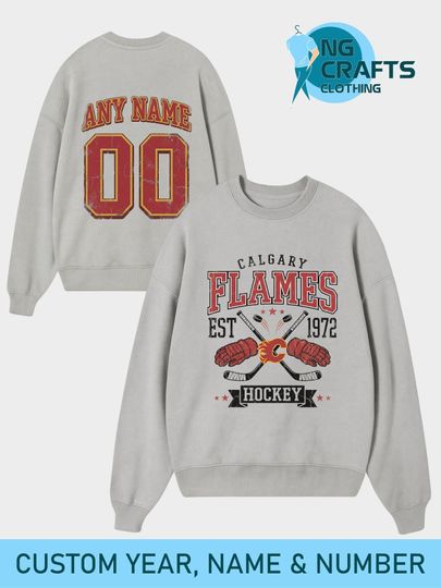 Discover Vintage Calgary Flames Sweatshirt, Retro Hockey Tee