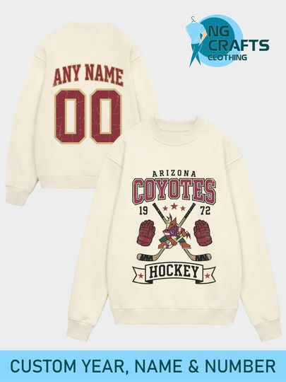 Discover Personalized Arizonna Coyotes Sweatshirt, Vintage Hockey Fan Shirt