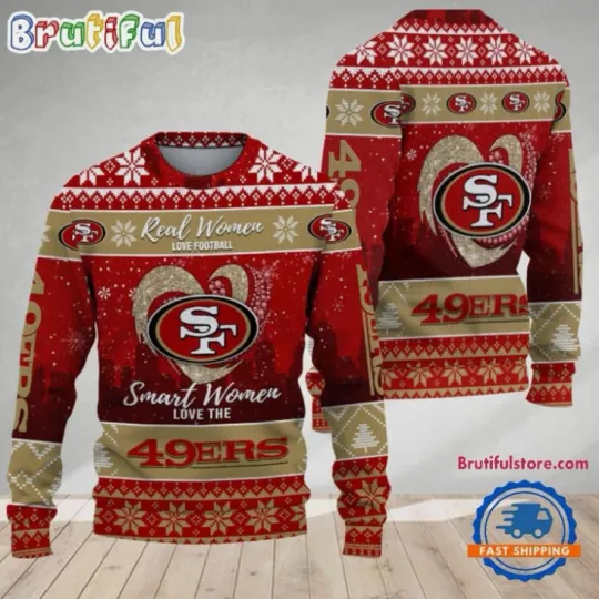 San Francisco Women Love Football Ugly Christmas Sweater Gift For Christmas