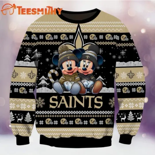 Discover New Orleans Sa!Mickey Minnie Ugly Christmas Sweater Gift For Christmas