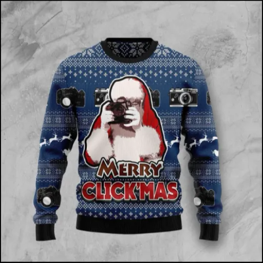 Discover Merry Clickmas Ugly Christmas Sweater Gift For Christmas