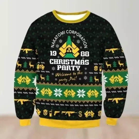 Discover Die Hard 1988 Christmas Party Ugly Christmas Sweater 3D GLC058091