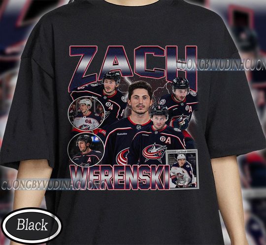 Discover Vintage Zach Werenski shirt, Zach Werenski Tee, Comfort colors Zach Werenski Tee, Bootleg Rap tee, Columbus Youth Hockey Tee