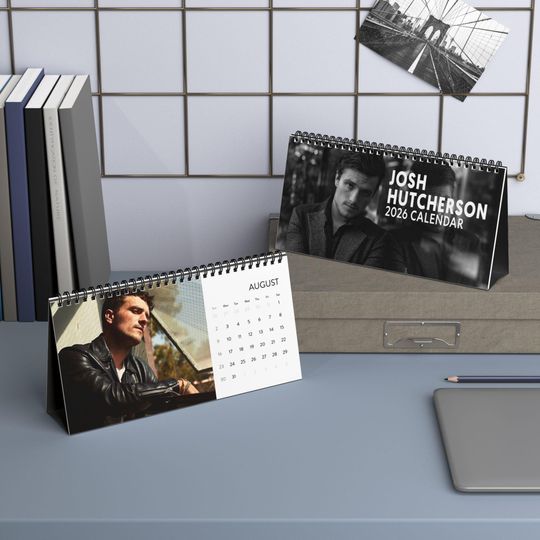 Discover Josh Hutcherson Desktop Calendar (2026 grid), Josh Hutcherson Calendar, Josh Hutcherson Fan gifts
