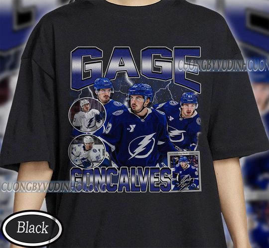 Discover Vintage Gage Goncalves shirt, Gage Goncalves Tee, Gage Goncalves Tee, Bootleg Rap tee, Tampa Bay Youth Hockey Tee