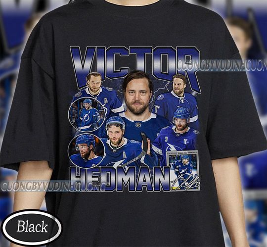Discover Vintage Victor Hedman  Tshirt, Victor Hedman Tee, Victor Hedman Tee, Bootleg Rap tee, Tampa Bay Youth Hockey Tee