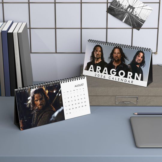 Discover Aragorn Desktop Calendar (2026 grid), Aragorn Calendar, Aragorn Fan gifts