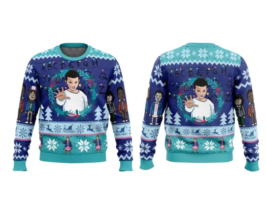 Discover Stranger Thing Eleven Ugly Christmas Sweater Fun Holiday Gift for Series Fans