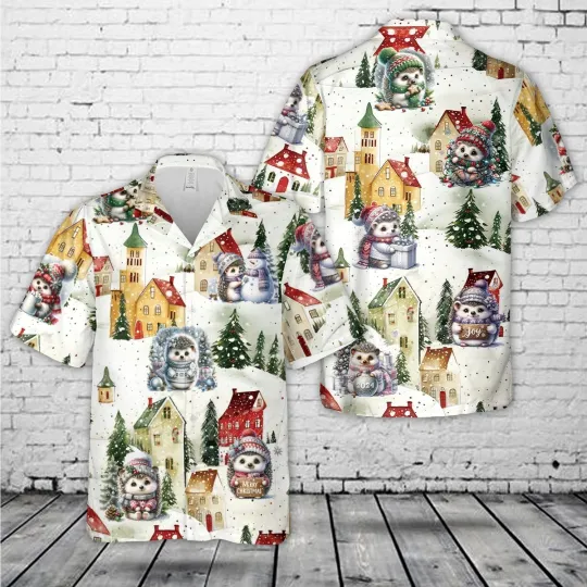 Discover Hedgehog Christmas Hawaiian Shirt