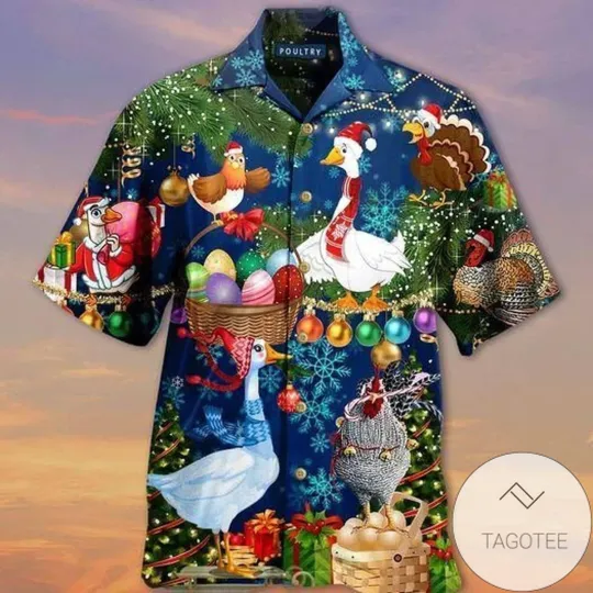 Discover Lovely Goose Chicken Welcome Thanksgiving Christmas Hawaiian Shirt