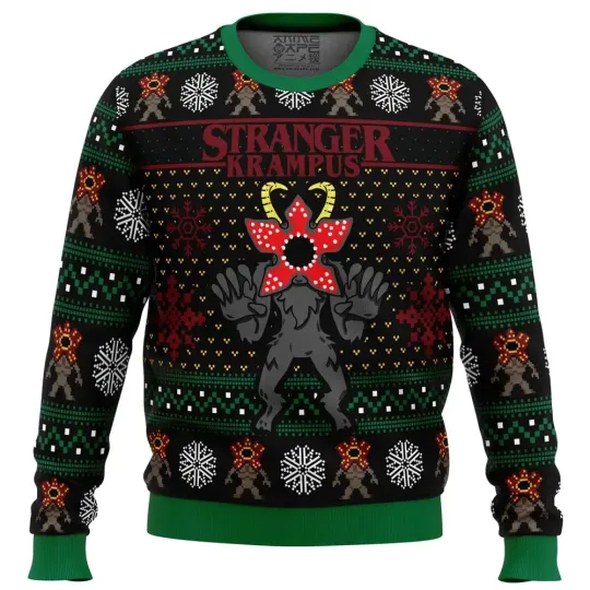 Discover Demogorgon Stranger Krampus1 Stranger Thing Ugly Christmas Sweater S-5XL