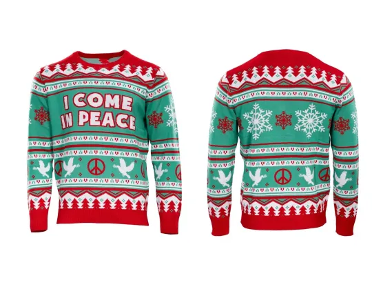 Discover I Come in Peace Funny Couples Adult Unisex Ugly Christmas Sweaters