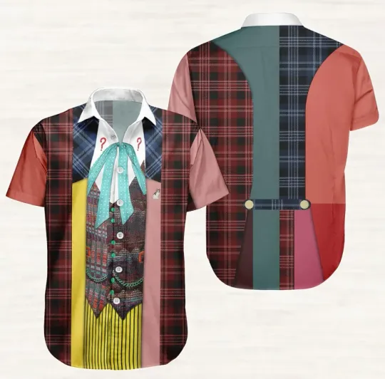Sixth Doctor Cosplay Button Shirt, Doctor Who Hawaiian Shirt