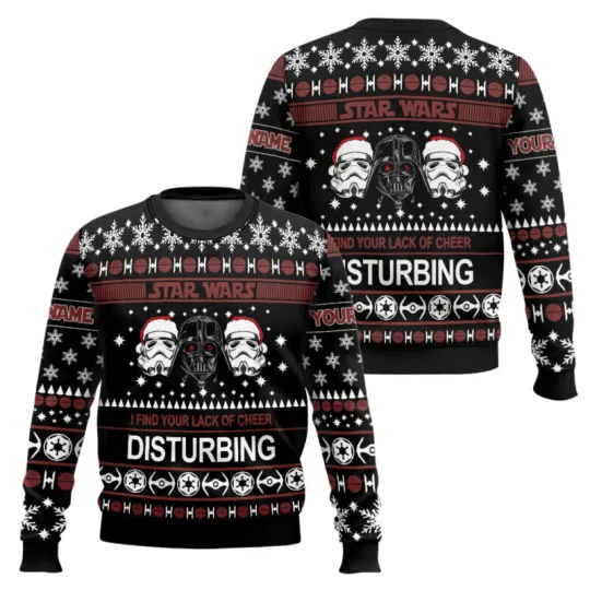 Discover Custom Name Disturbing Star Wars Ugly Christmas Sweater S-5XL