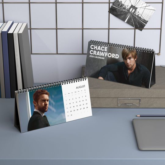 Discover Chace Crawford Desk Calendar, Desktop Calendar, 2026 Calendar, Chace Crawford Calendar, Wall Calendar, Office Calendar