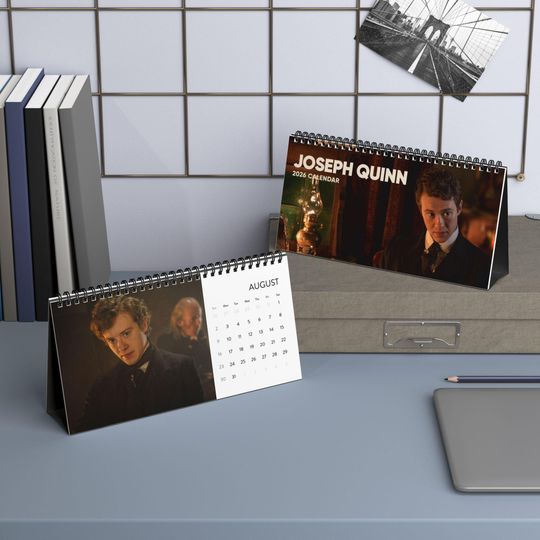 Discover Joseph Quinn Desktop Calendar (2026 grid), Joseph Quinn Calendar, Joseph Quinn Fan gifts