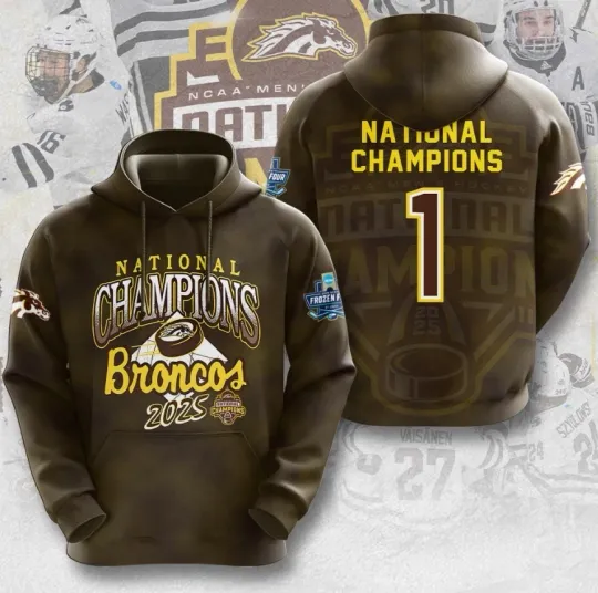 Discover Western Mens Ice Hockey 3D Hoodie 2025 Best Gift