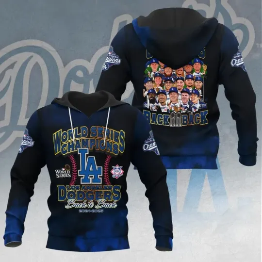 Dodgers 2025 World Series Champions 3D Hoodie