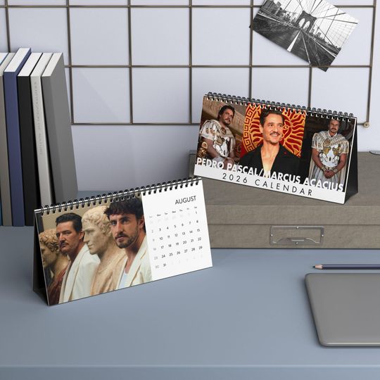 Gladiator Pedro Pascal Desk Calendar 2026, Pedro Pascal Calendar
