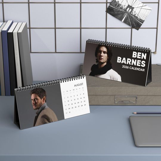 Discover Ben Barnes Desk Calendar, Desktop Calendar, 2026 Calendar, Ben Barnes Calendar, Wall Calendar, Office Calendar