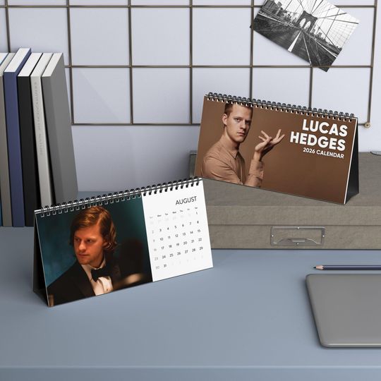 Discover Lucas Hedges Desk Calendar, Desktop Calendar, 2026 Calendar, Lucas Hedges Calendar, Wall Calendar, Office Calendar