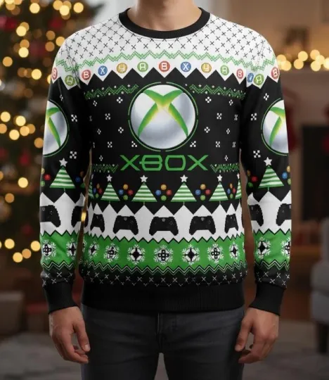 Discover Console Gamer, Retro Style, Ugly Christmas Sweater