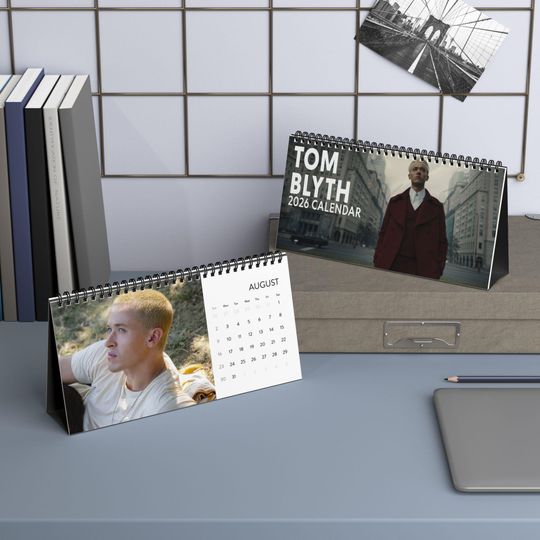 Discover Tom Blyth Desktop Calendar (2026 grid), Tom Blyth Calendar, Tom Blyth Fan gifts