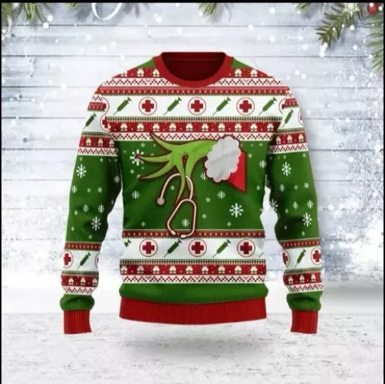 Discover Nurse Ugly Christmas Sweater 3D GLC052621