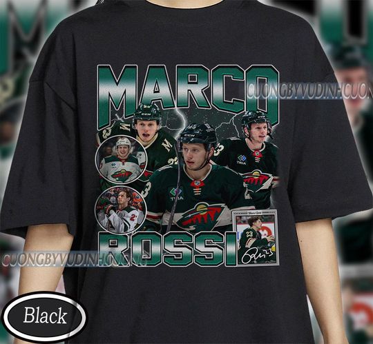 Vintage Marco Rossi shirt, Marco Rossi Tee, Marco Rossi Tee, Bootleg Rap tee, Minnesota Youth Hockey Tee