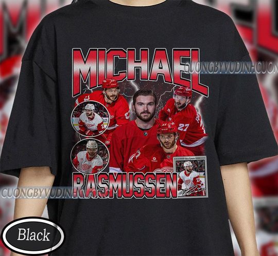 Discover Vintage Michael Rasmussen shirt, Michael Rasmussen Tee, Michael Rasmussen Tee, Bootleg Rap tee, Detroit Youth Hockey Tee