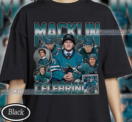 Vintage Macklin Celebrini shirt, Macklin Celebrini Tee, Macklin Celebrini Tee, Bootleg Rap tee, San Jose Youth Hockey Tee