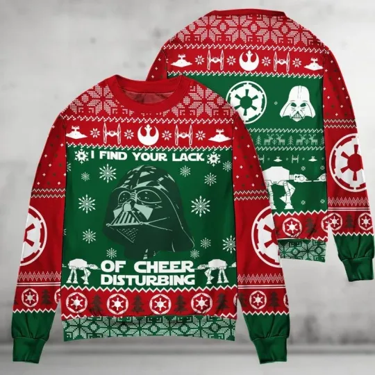 Discover Darth Vader Ugly Christmas Sweater Star War I Find Your Lack Of Cheer Disturbing