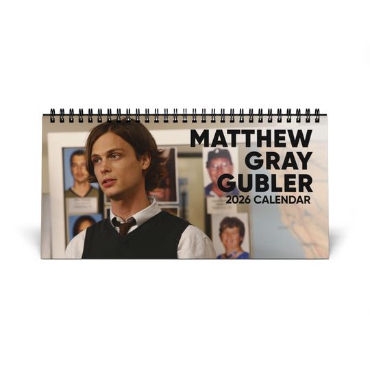 Discover Matthew Gray Gubler Desktop Calendar (2026 grid), Matthew Gray Gubler Calendar, Matthew Gray Gubler Fan gifts