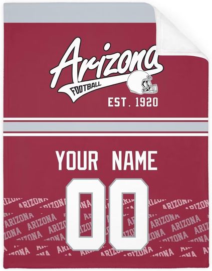 Custom Arizonna Cardinals Football Fleece Blanket, Gifts for Men Women Boy