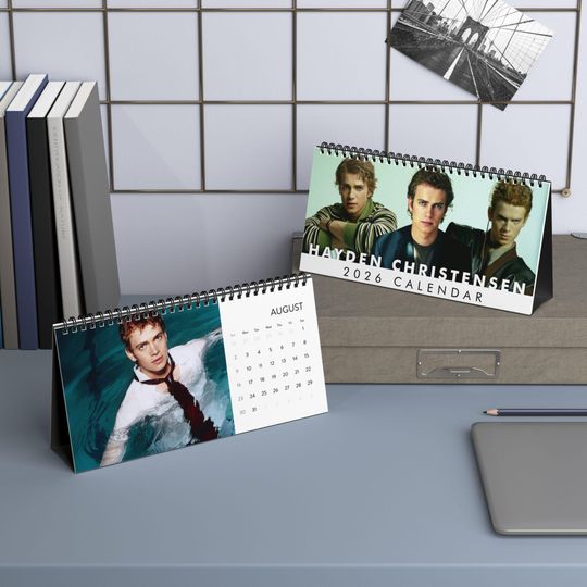 Discover Hayden Christensen Desktop Calendar (2026 grid), Hayden Christensen Calendar, Hayden Christensen Fan gifts