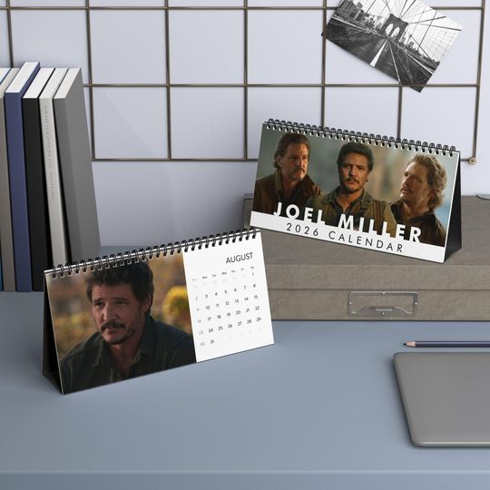Joel Miller Desktop Calendar, Joel Miller Character Calendar, Pedro Pascal Fan Gift