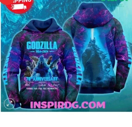 god zilla 70th Anniversary 3D Hoodie