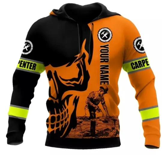 Discover Personalized Name Carpenter Black 3D Hoodie for Mother's Day