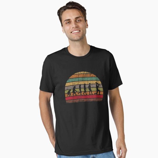 Discover  Retro Vintage Cricket Evolution Cricket Fan Funny Cricket Lover Gift Essential T-Shirt