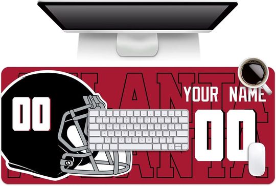 Custom Atlanta Falcons Mouse Pad, Desk Pad for Men Women Youth Gifts
