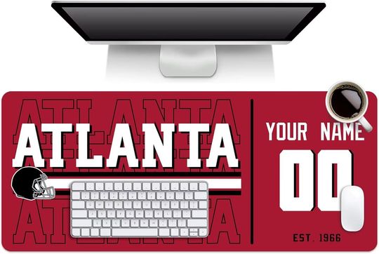 Custom Atlanta Falcons Mouse Pad, Desk Pad for Men Women Youth Gifts