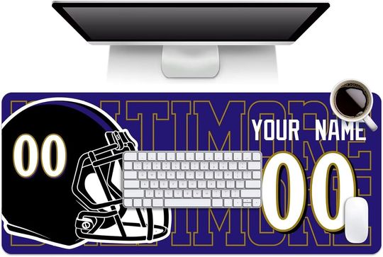 Discover Custom Baltimore Ravens Mouse Pad, Desk Pad for Men Women Youth Gifts