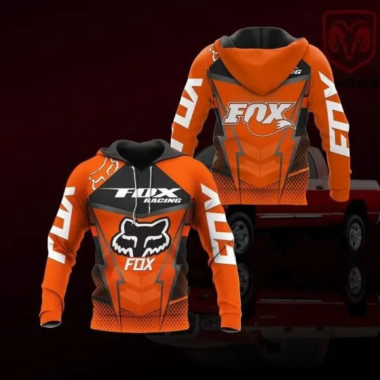 Fox Racing All Over Printed 3D Hoodie Gift For Racing Fan