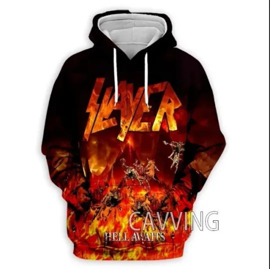 Discover Slayer Rock Band 3D Hoodie For Unisex Gift For Rock Fans All Size
