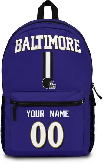Discover Custom Baltimore Ravens Backpack for Kids, Back to School Gift