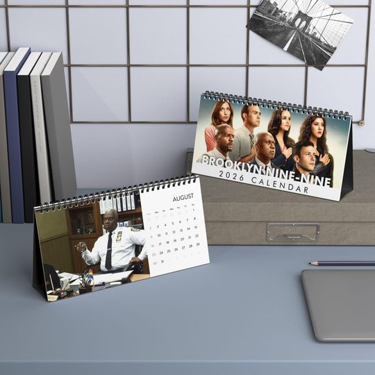 Discover Brooklyn Nine-Nine Desktop Calendar, TV Show Desk Planner, Funny Office Decor, Perpetual Desk Calendar, Unique Gift for Fans, Daily Comedy