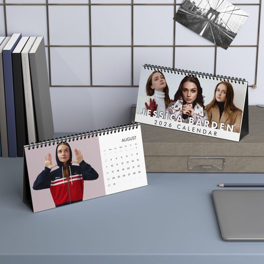 Discover Jessica Barden Desktop Calendar (2026 grid), Jessica Barden Calendar, Jessica Barden Fan gifts