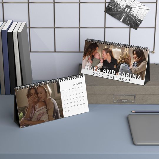 Discover Maya Bishop Carina DeLuca Desktop Calendar, Maya and Carina 2026 Grid