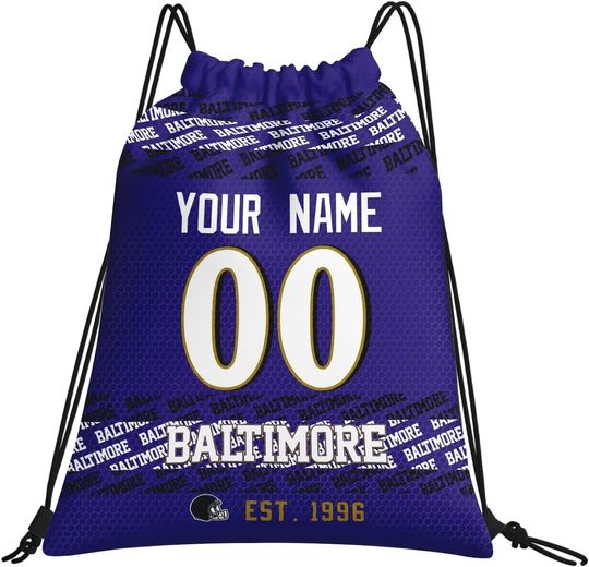 Discover Custom Baltimore Ravens Football Team Drawstring Bags