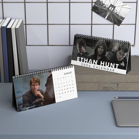 Ethan Hunt Desktop Calendar, Ethan Hunt Calendar, Ethan Hunt Fan Gift